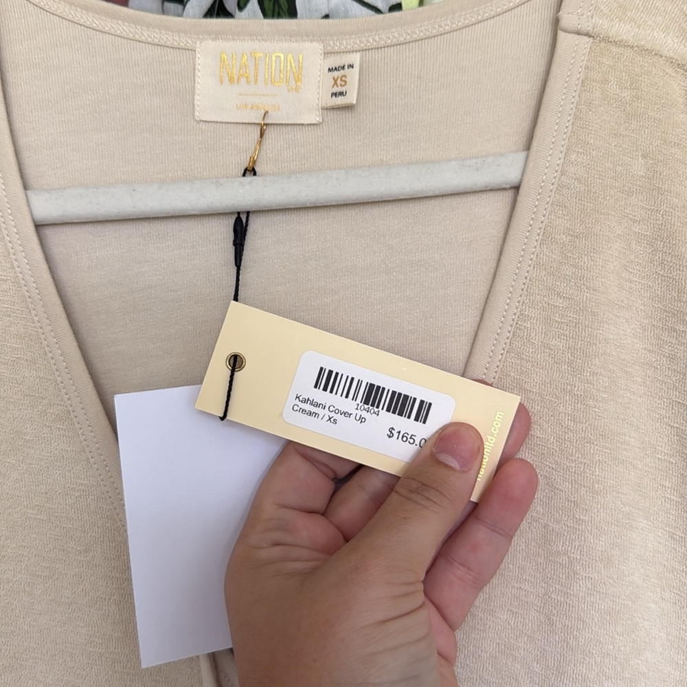 Nation LTD Cream Ribbed Cut Out Tunic - Picture 2 of 6